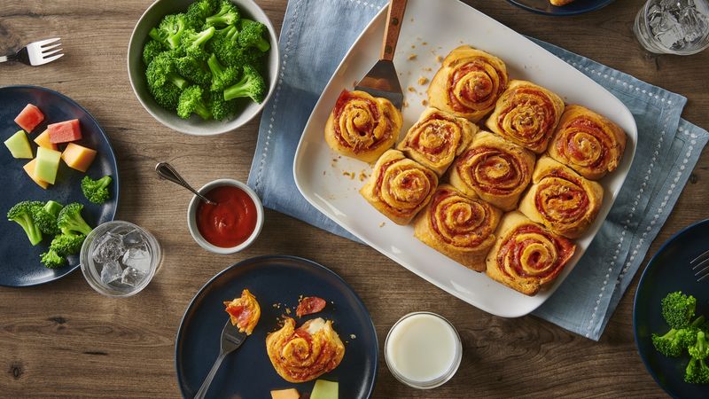 Pepperoni Pizza Crescent Roll Bake