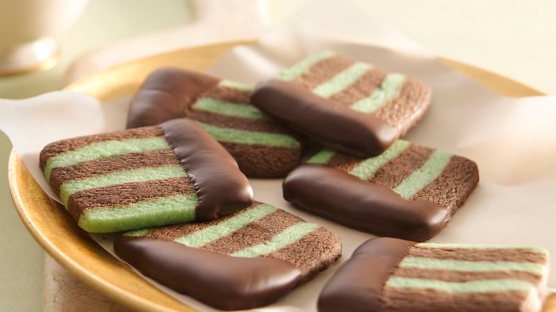 Chocolate-Mint Layered Cookie Slices
