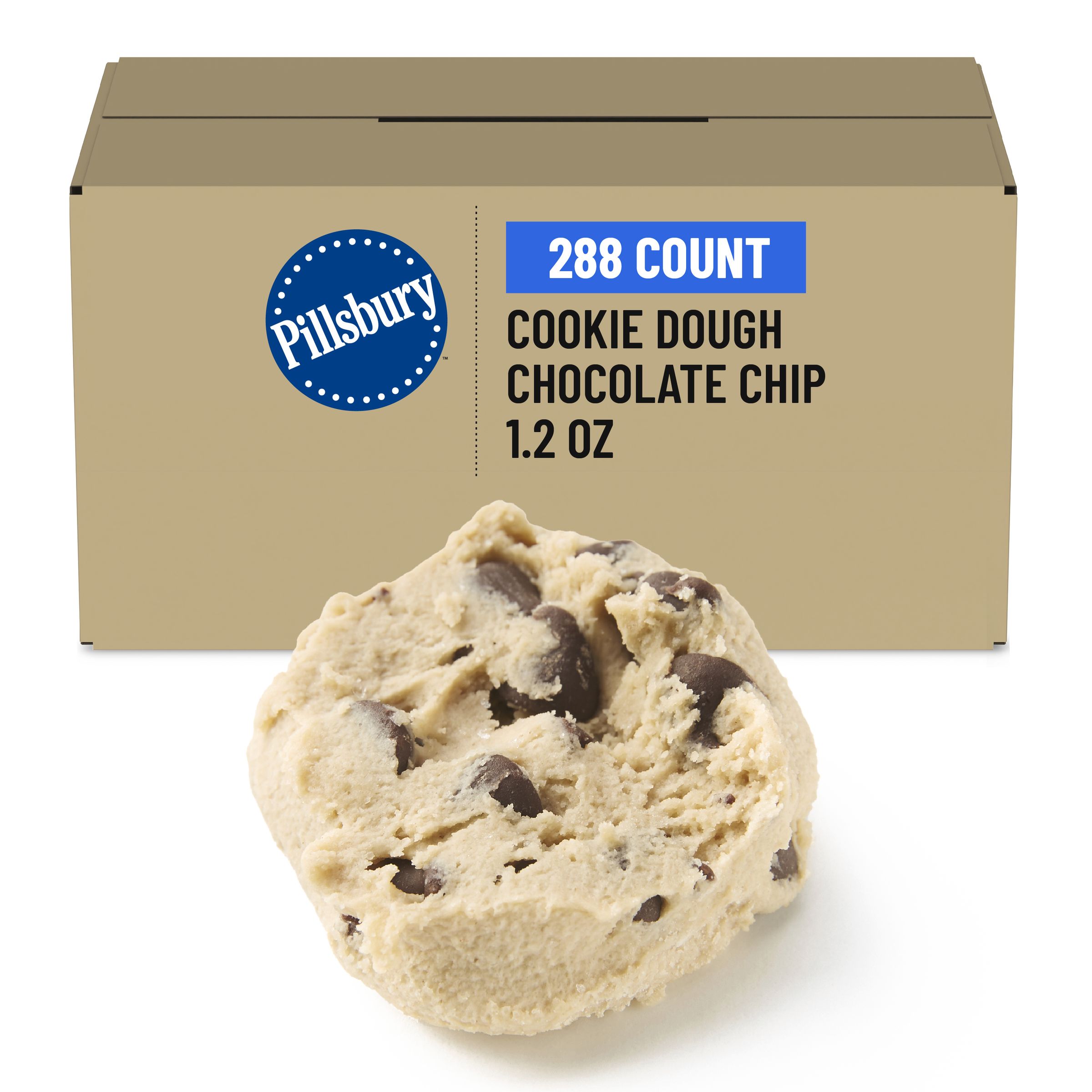  Case Optimized Hero Pillsbury Best Frozen Cookie Dough Bulk Chocolate Chip 288/1.2 OZ