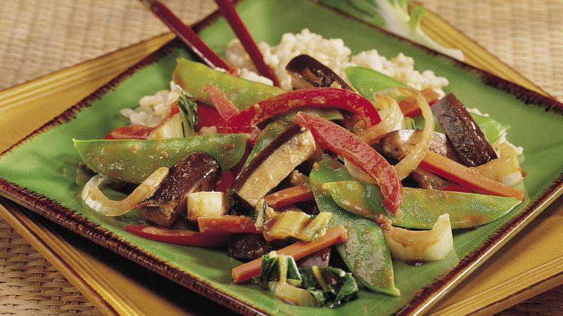 Steamed Chinese Vegetables with Brown Rice