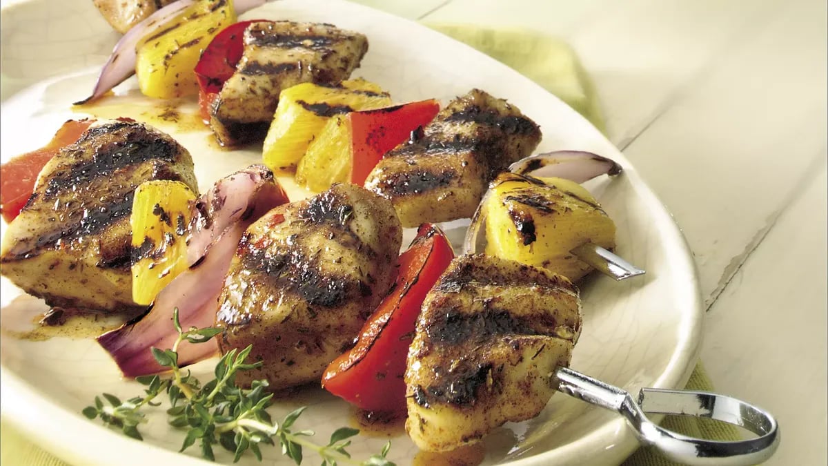 Caribbean Chicken Kabobs