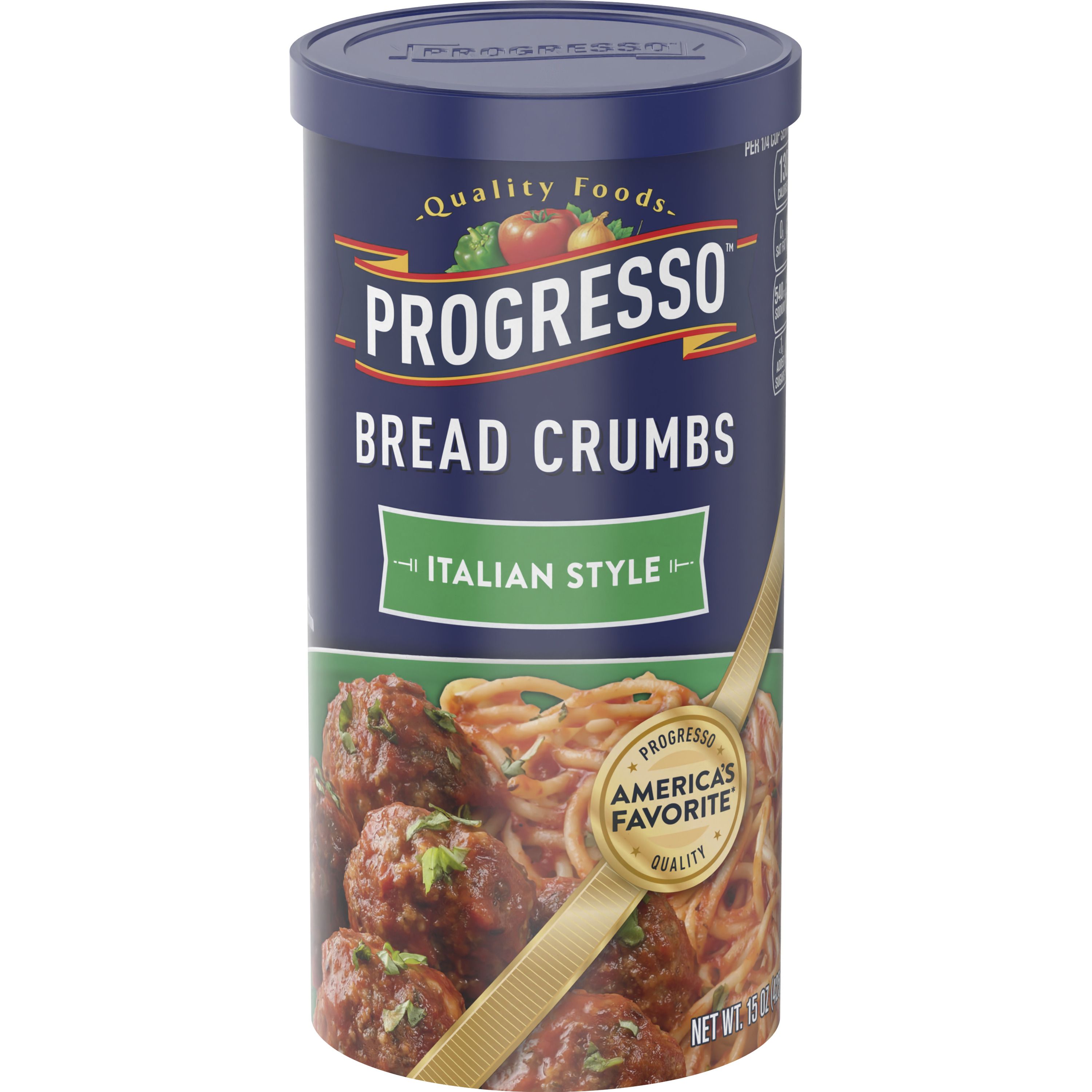 Front - 3D Progresso Bread Crumbs Canister Italian Style 12/15 OZ