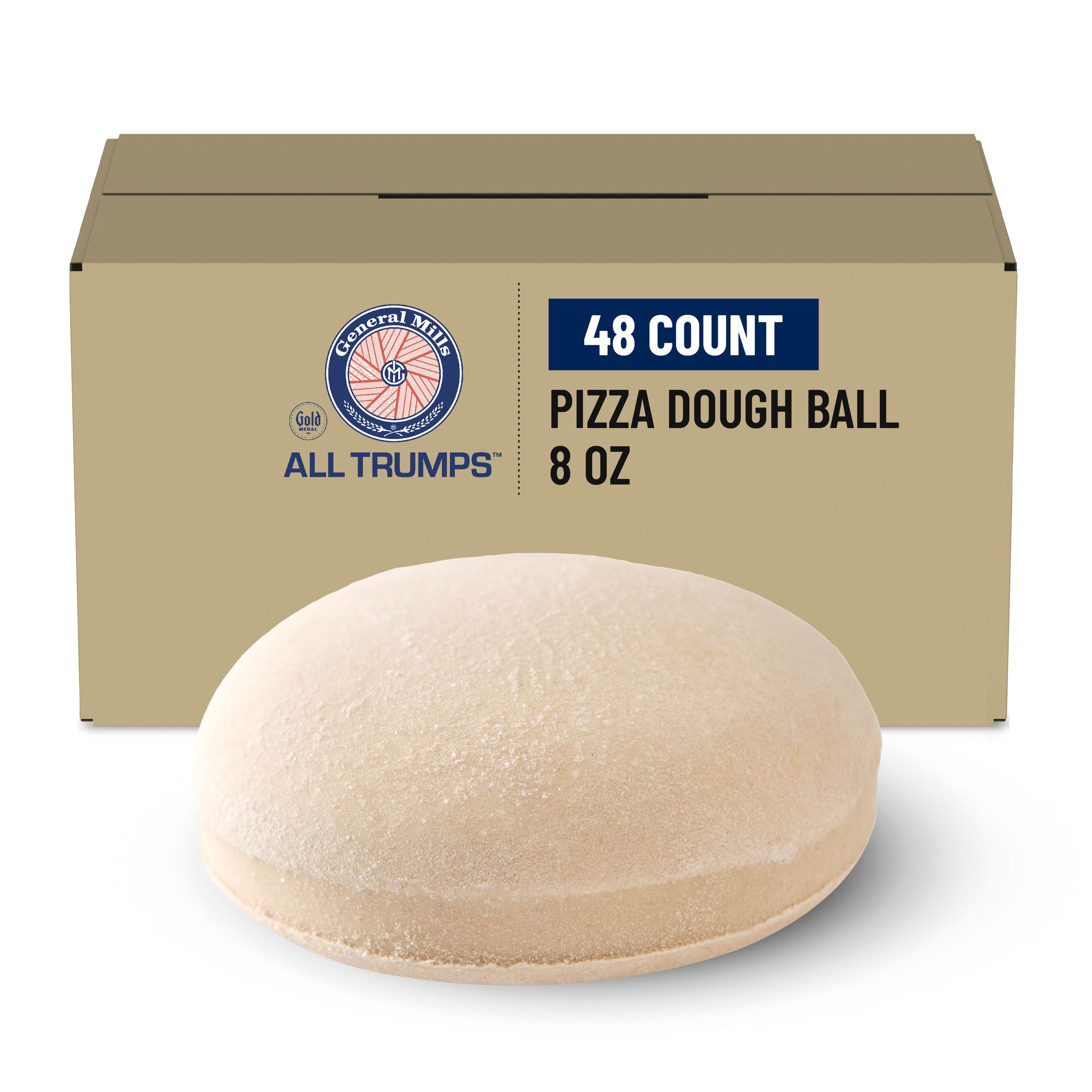  Case Optimized Hero Gold Medal All Trumps Frozen Pizza Dough Ball 48/8 OZ