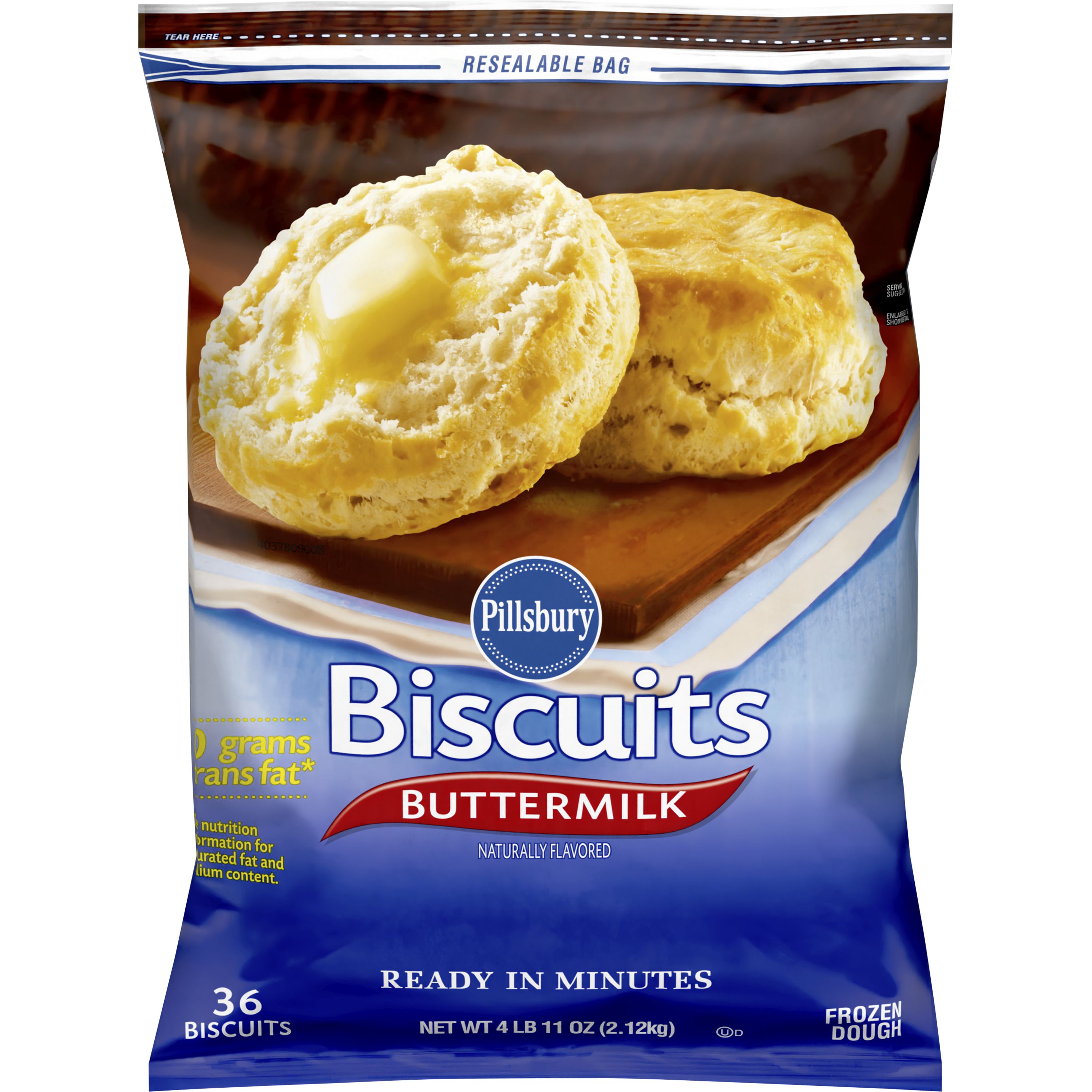 Front - 3D Pillsbury Frozen Biscuit Dough Bag Buttermilk 8/75 OZ