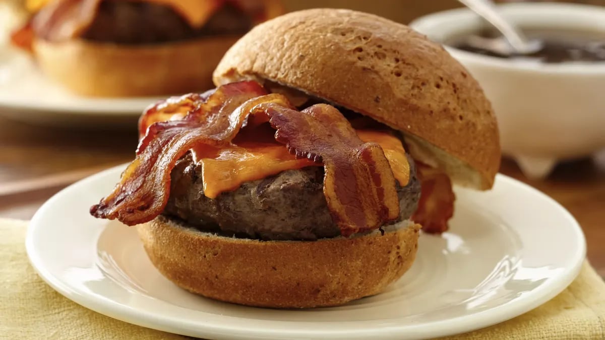 Bacon Cheddar French Onion Burgers