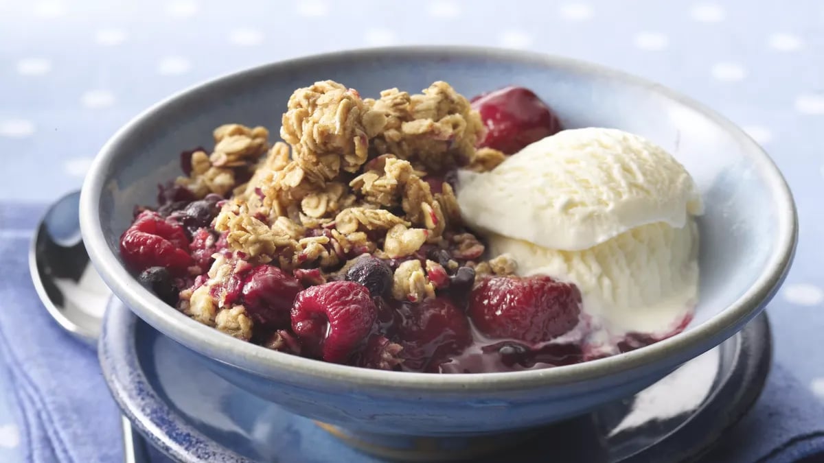 Triple-Berry Granola Crisp