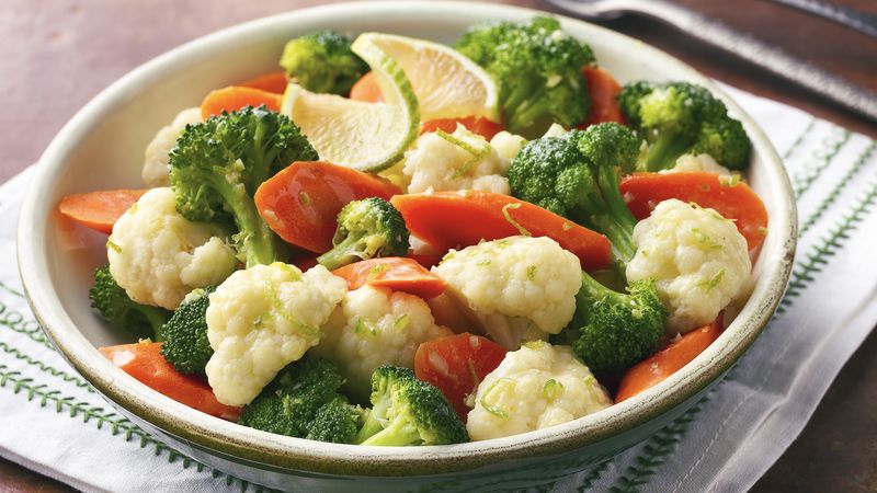 Steamed Vegetables with Chile-Lime Butter