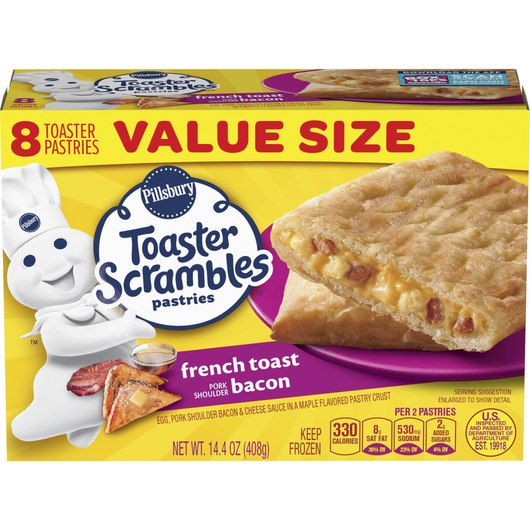 Pillsbury™ French Toast Bacon Toaster Scrambles 8ct - Front