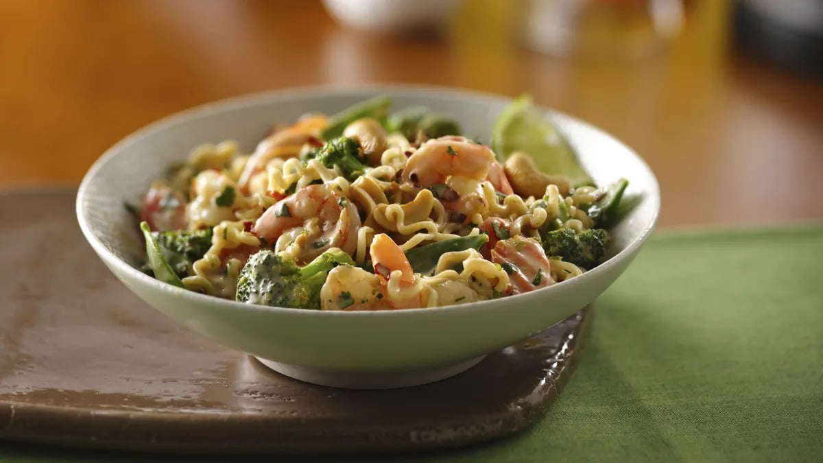 Thai Ramen Shrimp and Veggies