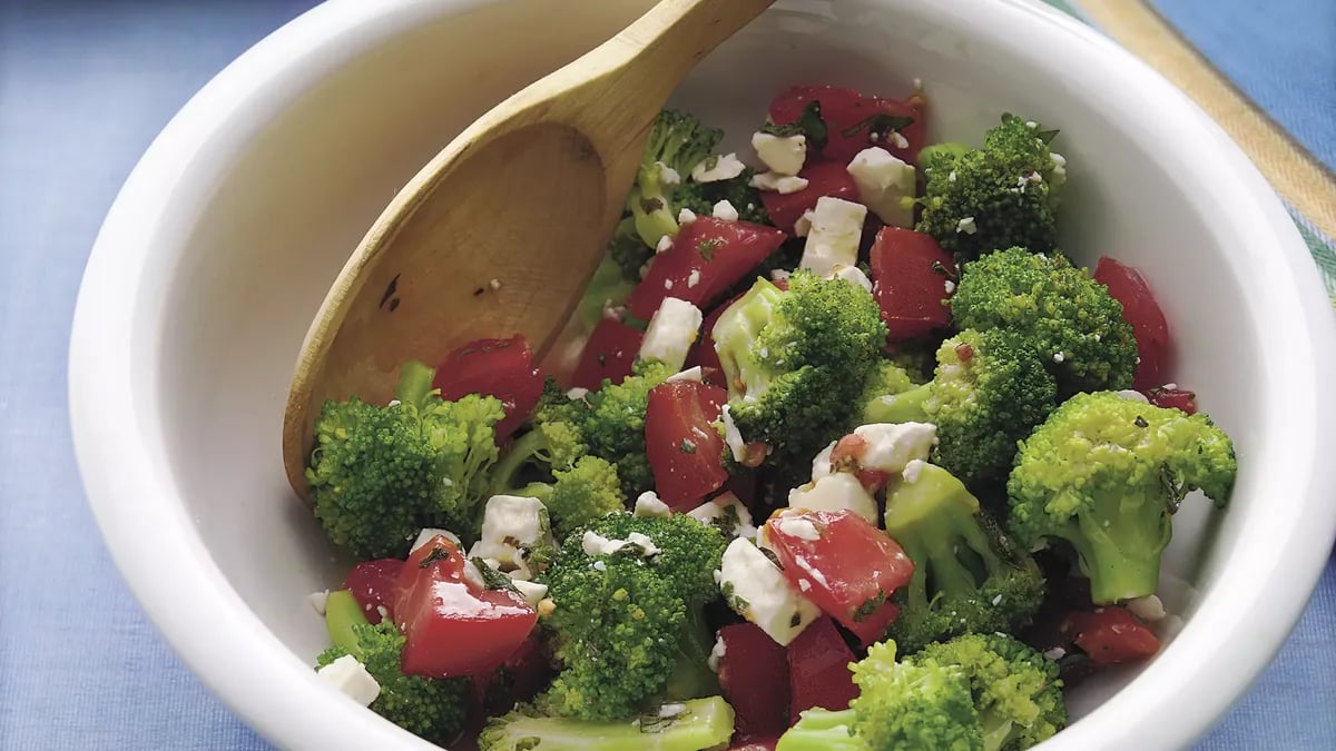 Broccoli, Feta and Tomato Salad