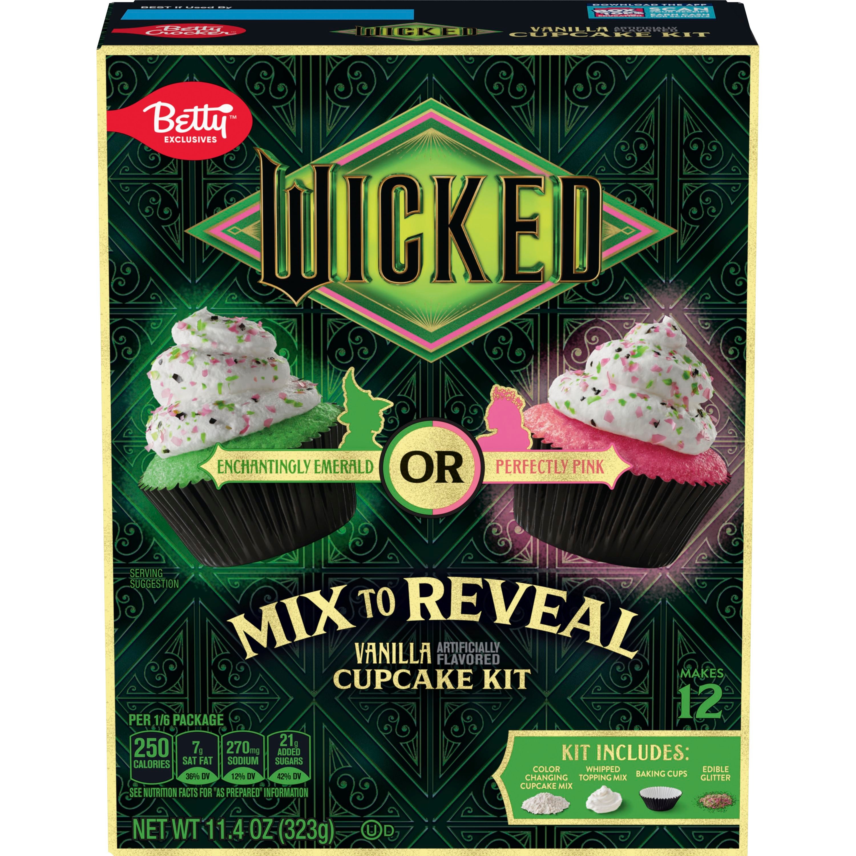 Betty Crocker Wicked Mix to Reveal Vanilla Cupcake Kit - Front