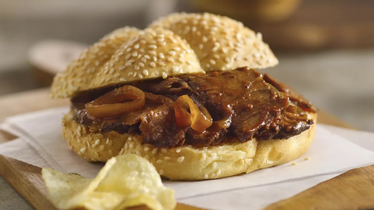 Slow-Cooker Barbecue Beef Sandwiches