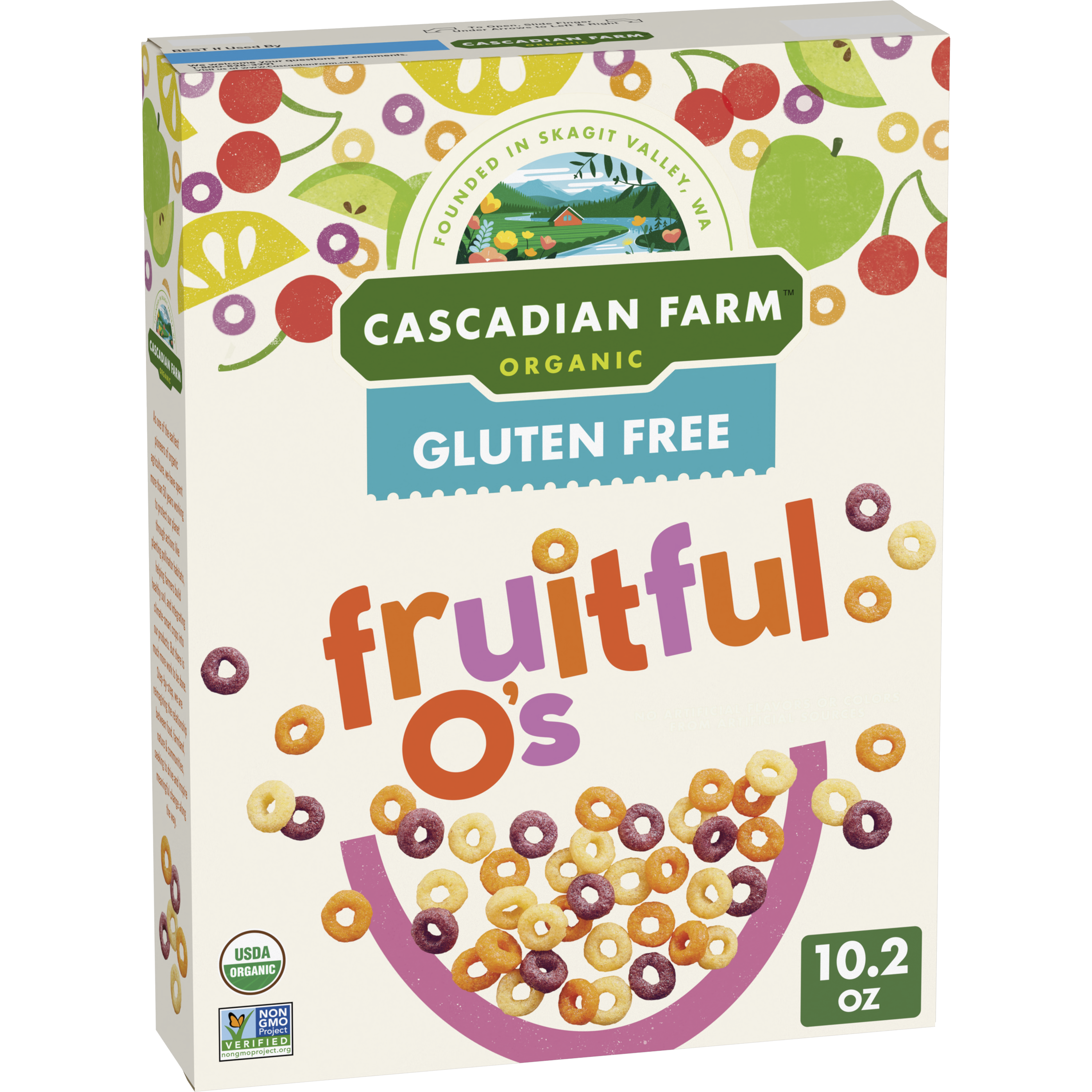 (有)　アイリス　カウ　ファーム Gluten Free Fruitful O's Cereal | Cascadian Farm Organic