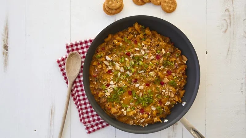 Spicy Pimiento Cheeseburger Macaroni