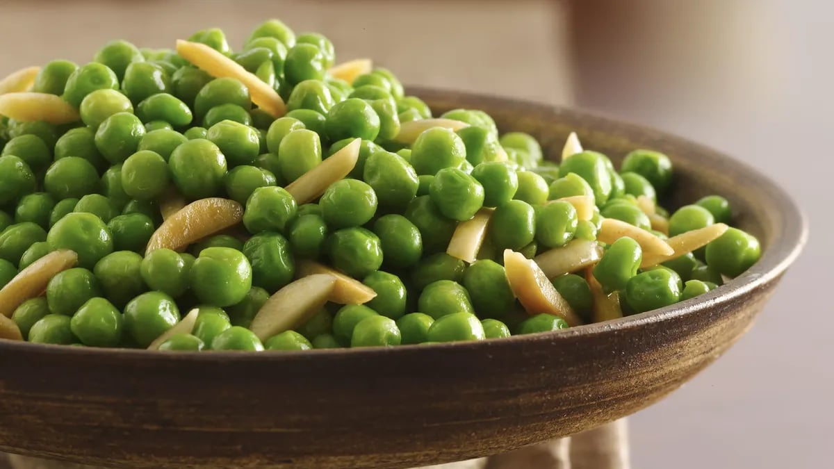 Peas with Butter-Toasted Almonds