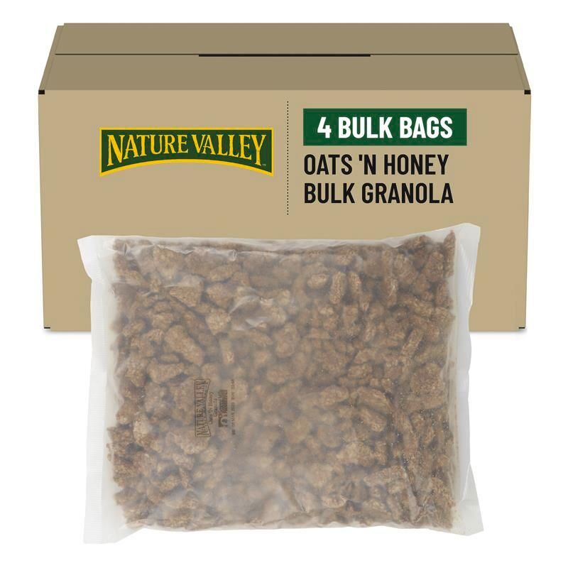  Case Optimized Hero Nature Valley Granola Cereal Bulk Bag Oats 'n Honey 4/50 OZ