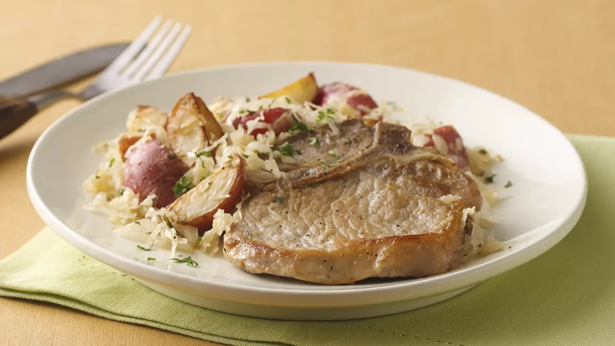 Pork Chops with Sauerkraut