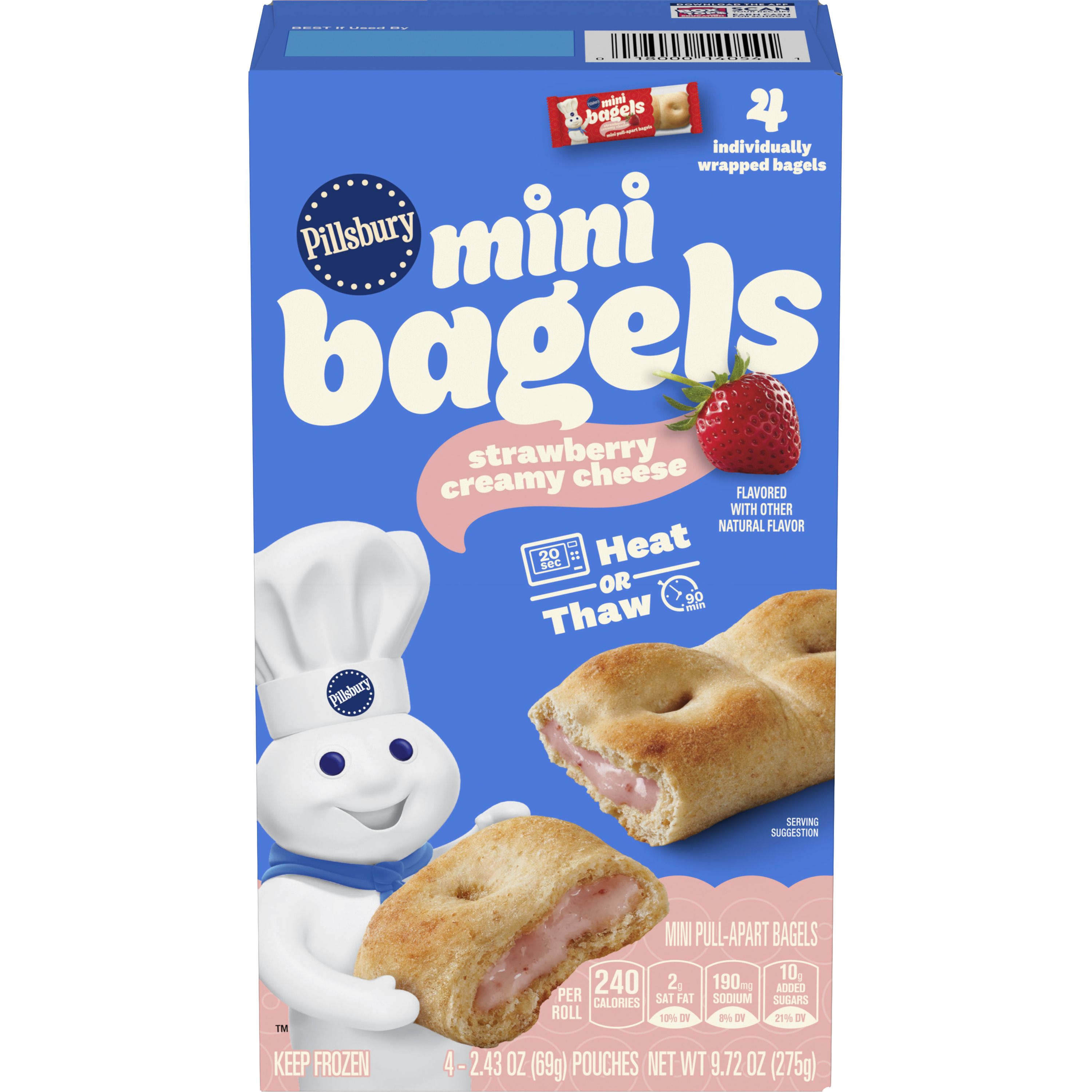 Pillsbury™ Mini Bagels Strawberry Creamy Cheese - Front