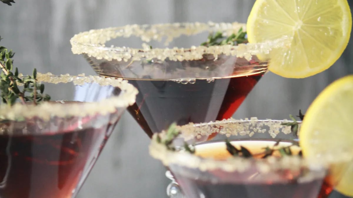 Lemon-Tea-Thyme Martinis