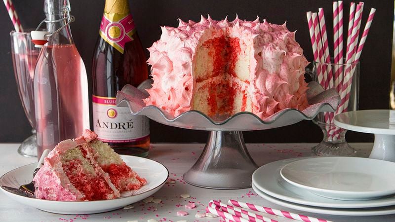 Pink Champagne Buttercream Cake