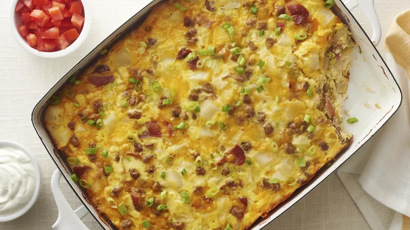 Overnight Hearty Biscuit Breakfast Casserole