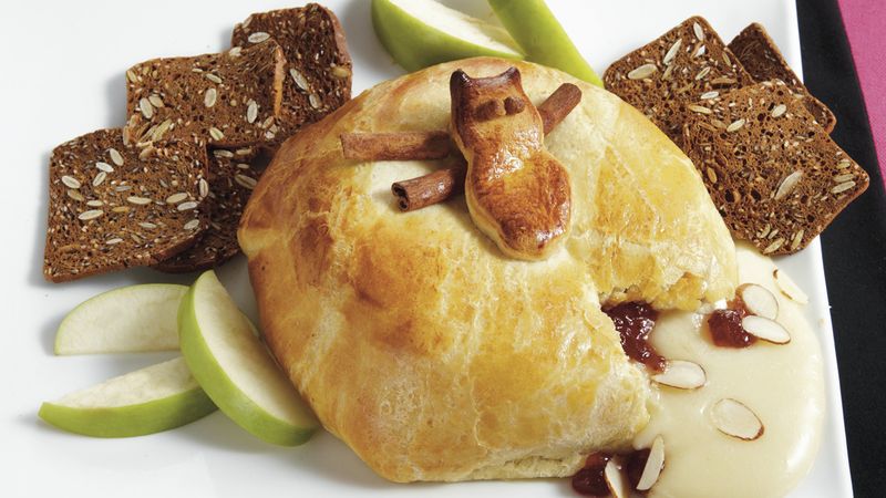 Baked Brie with Raspberry Preserves