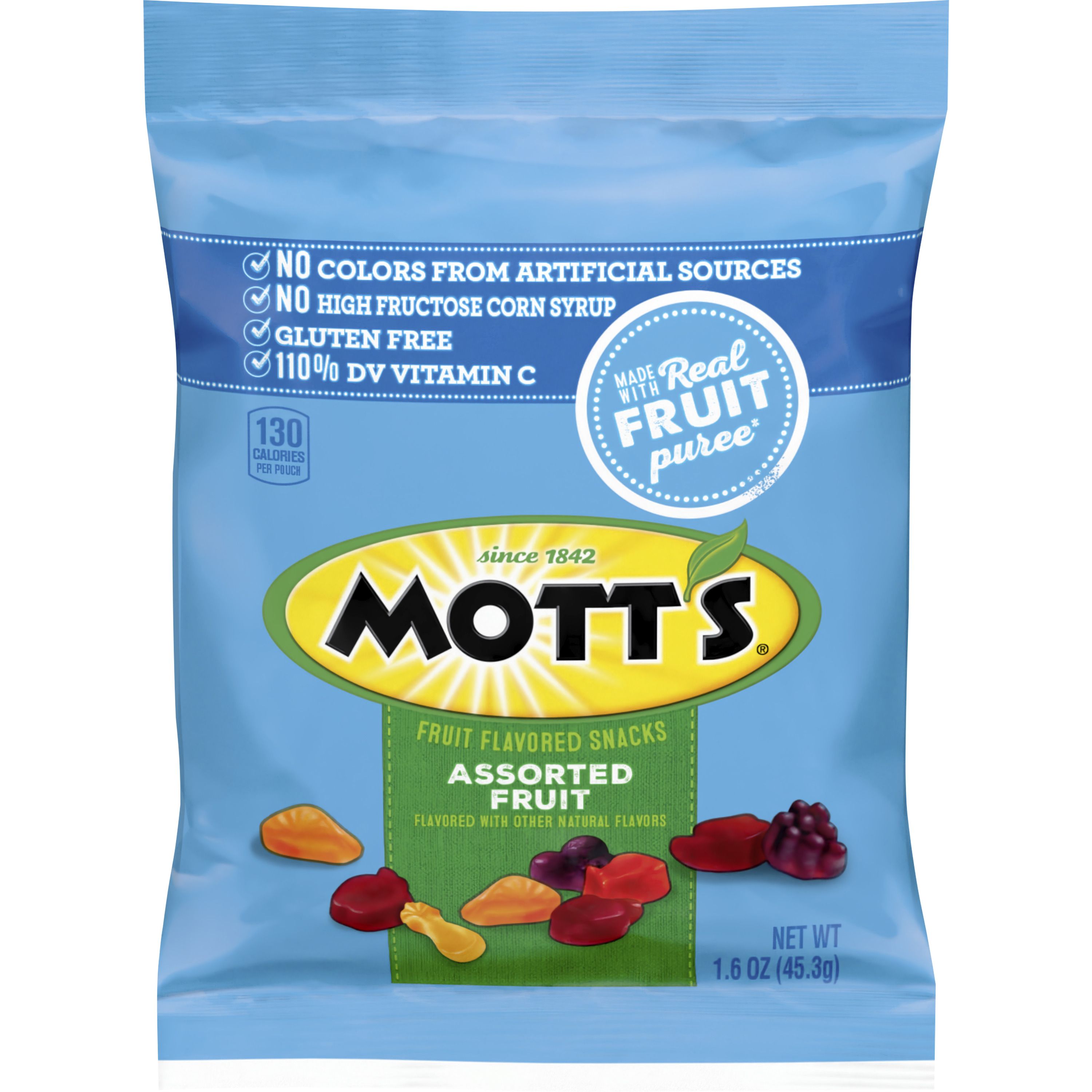 Front - 3D Mott's Medleys Gluten Free Fruit Snacks Reduced Sugar Assorted Fruit 144/1.6 OZ