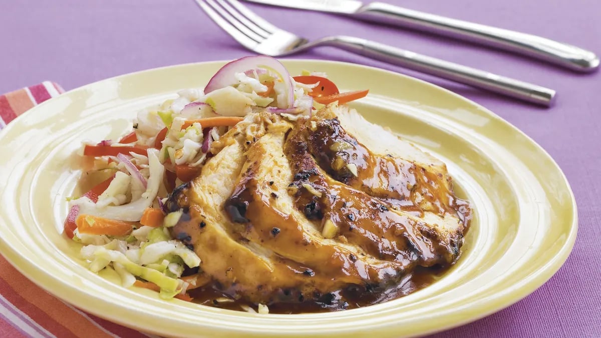 Skillet BBQ Chicken with Slaw