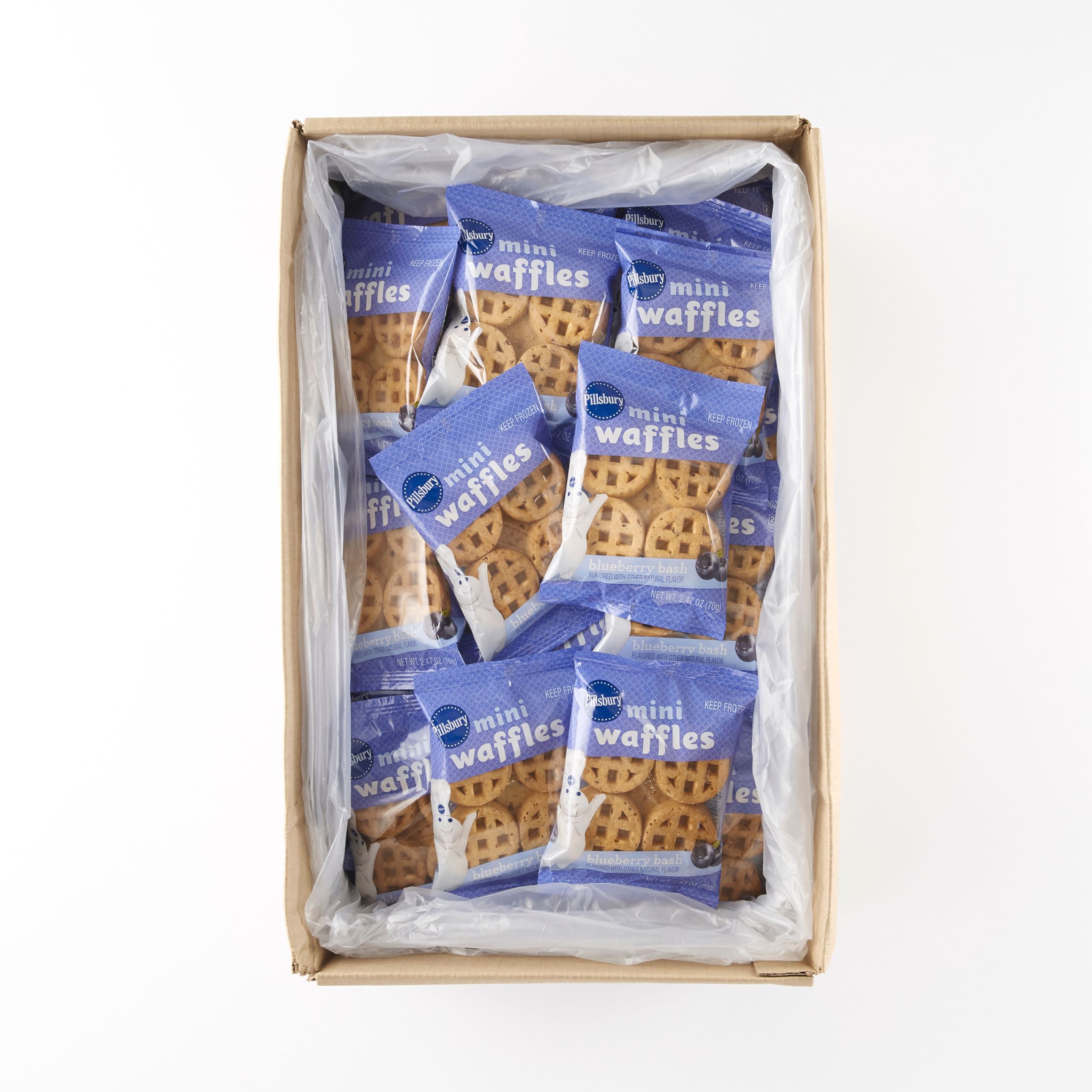  Styled Pillsbury Frozen Meals Mini Waffles Single Serve Pouch Blueberry Bash 72/2.47 OZ