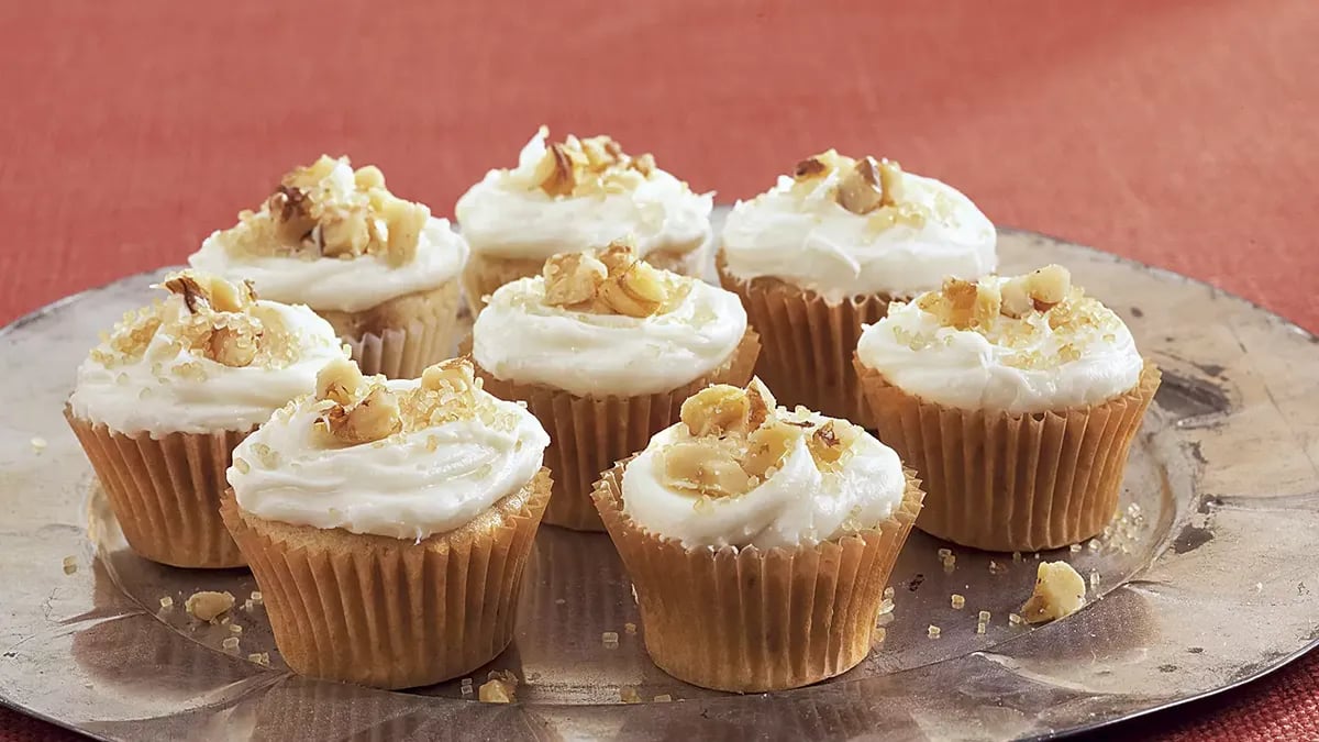 Maple-Walnut Mini Cupcakes