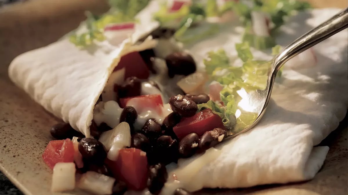 New Mexican Black Bean Burritos