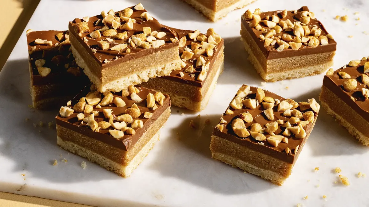 Chewy Peanut Butter-Caramel Bars
