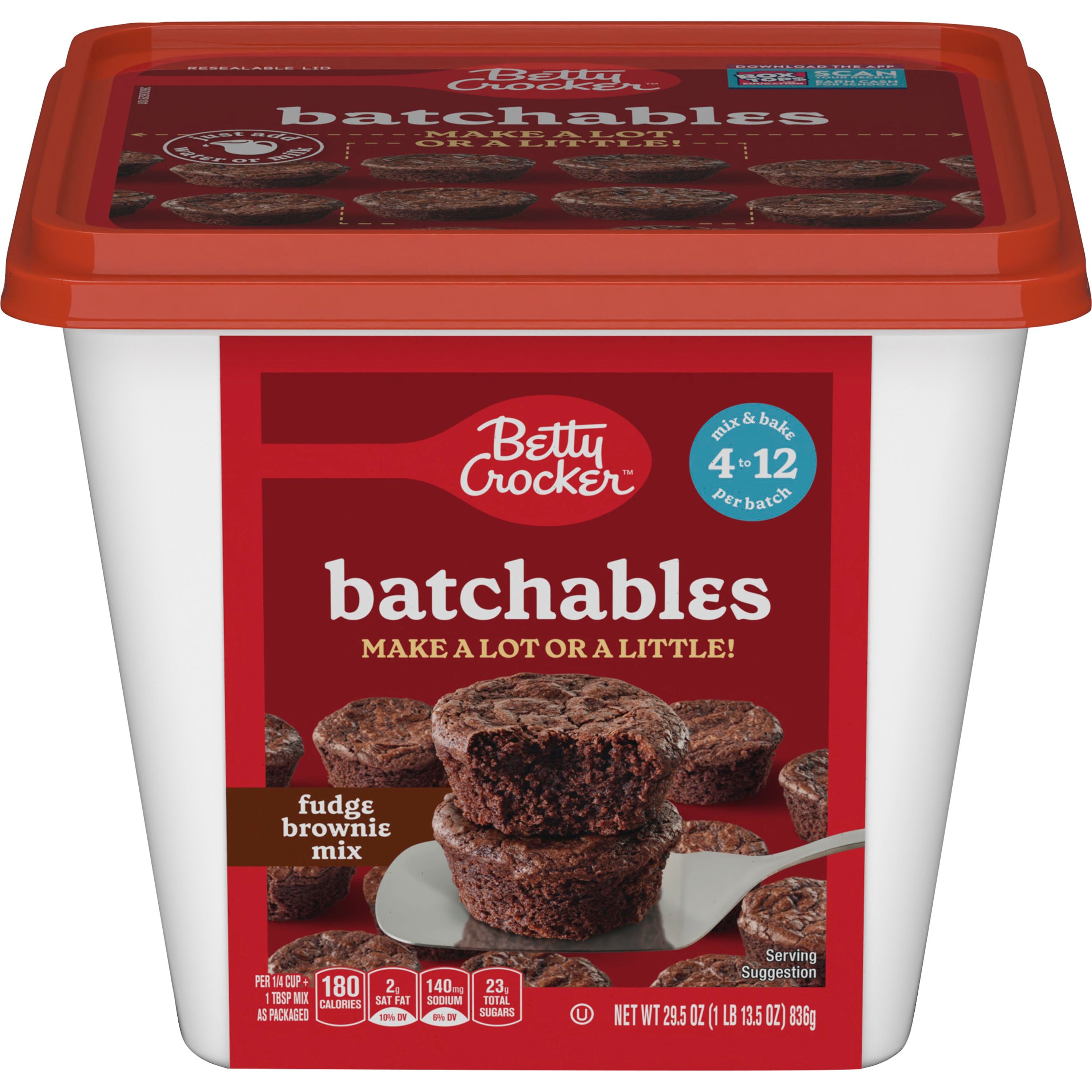 Betty Crocker Batchables Fudge Brownie Mix, Mix and Bake 4 to 12 per batch, 29.5 oz. - Front