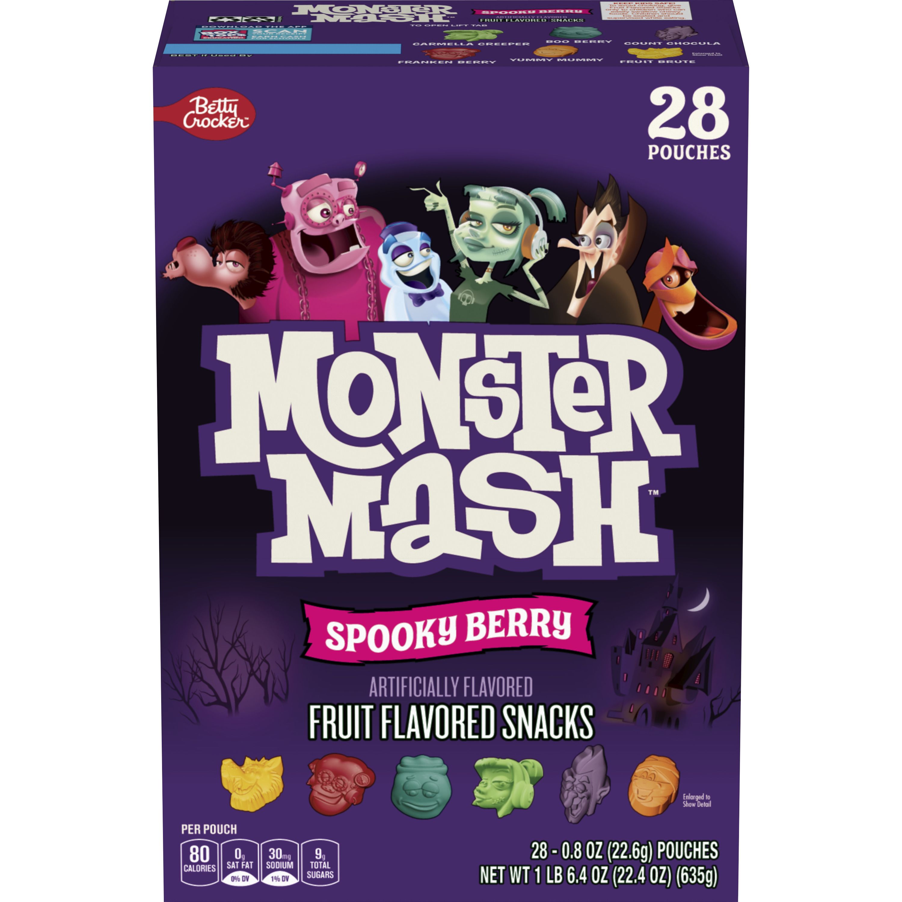 Betty Crocker™ Fruit Flavored Snacks Monster Mash Spooky Berry - Front
