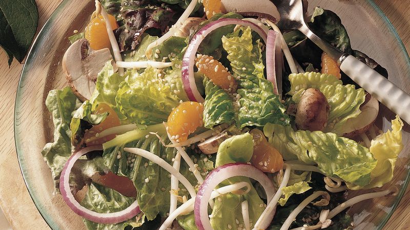 Tossed Greens with Sesame and Oranges