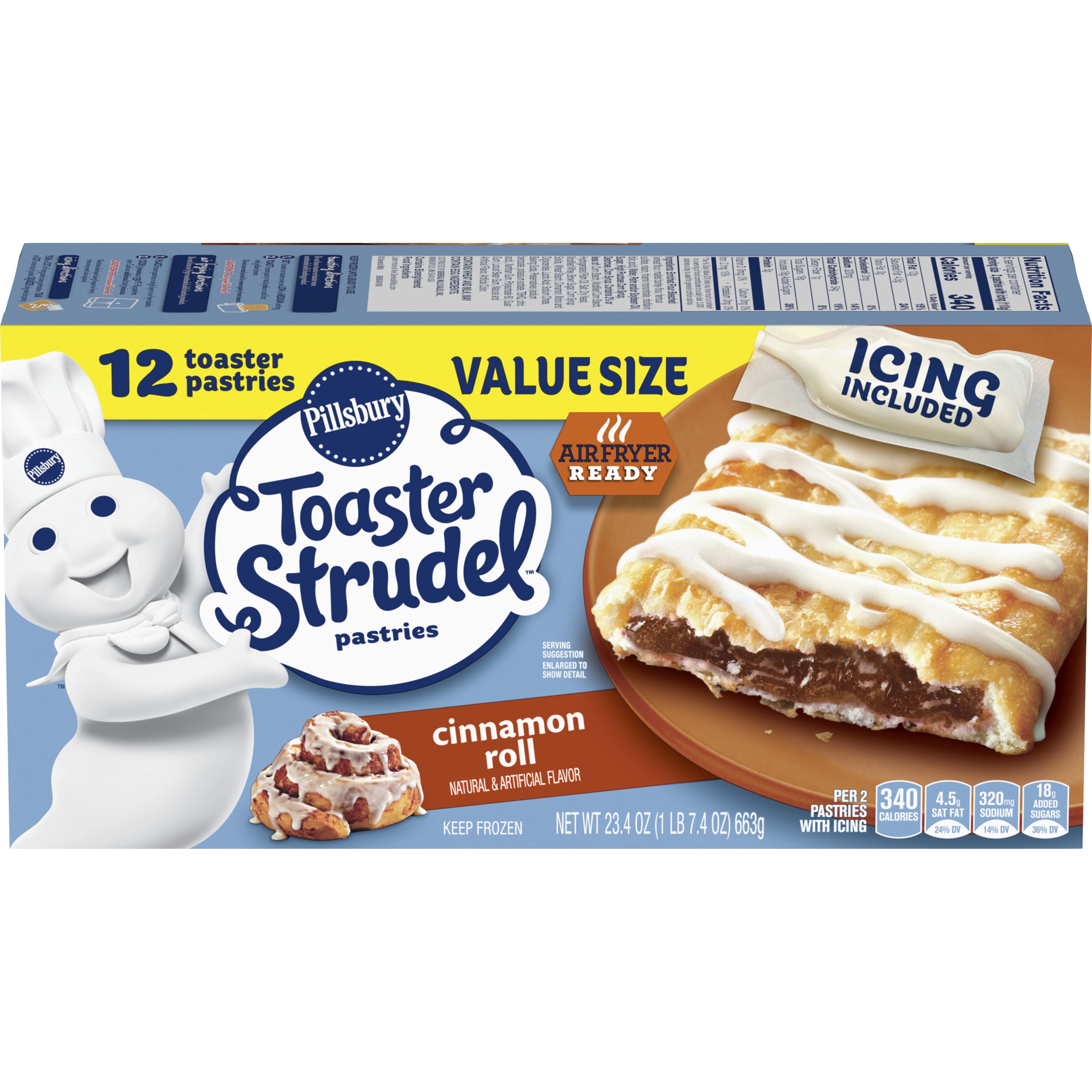 Pillsbury™ Cinnamon Roll Toaster Strudel™ 12 Ct. - Front
