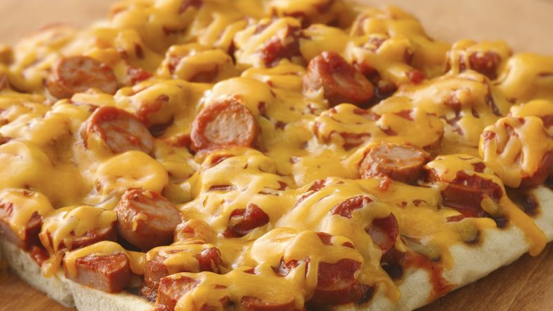 Grilled Hot Dog Pizza