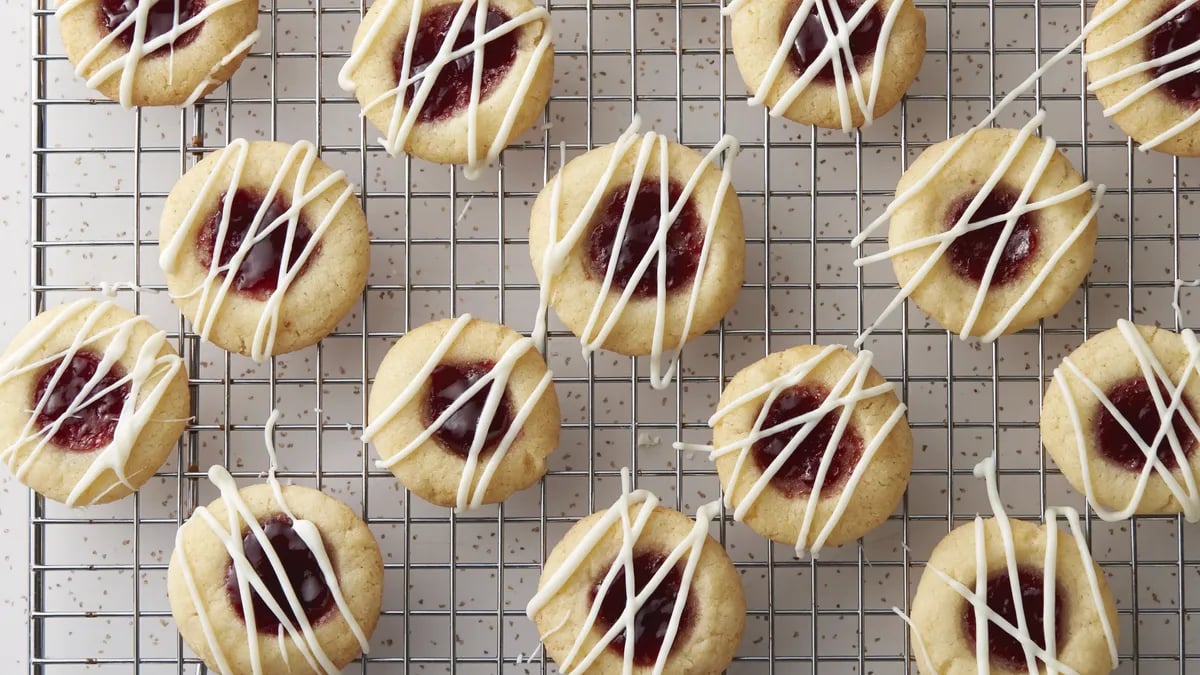 Raspberry Thumbprint Cookies