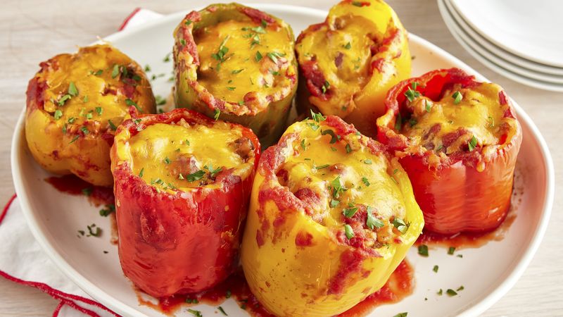 Slow-Cooker Stuffed Peppers Recipe - BettyCrocker.com