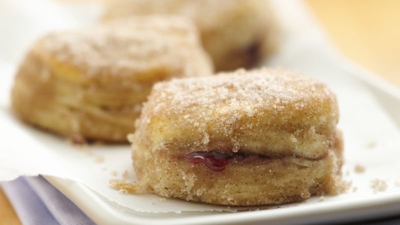 Raspberry-Filled Jelly Doughnuts