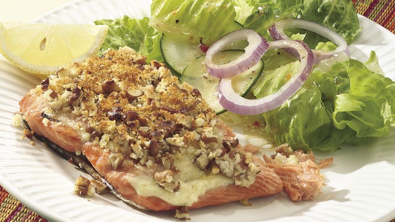 Pecan-Crusted Grilled Salmon