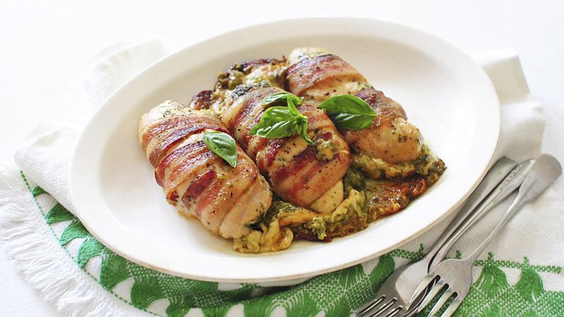Cheesy Bacon-Wrapped Chicken Breasts