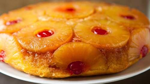 Skillet Pineapple Upside Down Cake - Cooking with Curls