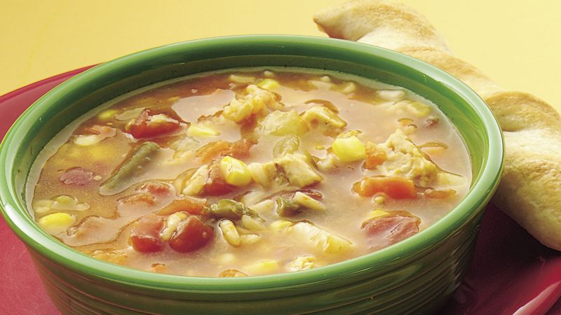 Spanish Chicken and Rice Soup