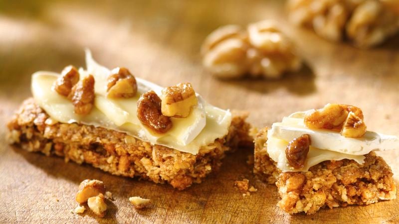 Brie and Candied Nuts Granola Bars