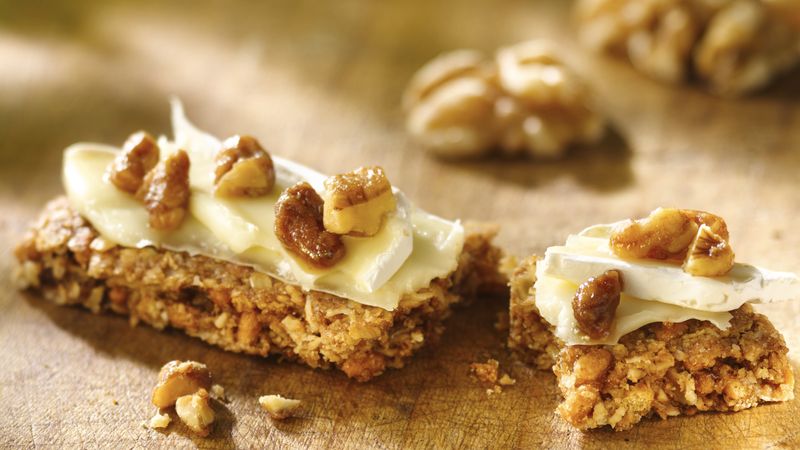 Brie and Candied Nuts Granola Bars
