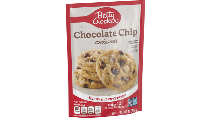 Betty Crocker Chocolate Chip Cookie Mix, Makes (12) 2-inch Cookies, 7.5 