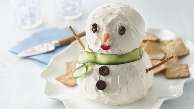 Make-Ahead Snowman Cheese Ball