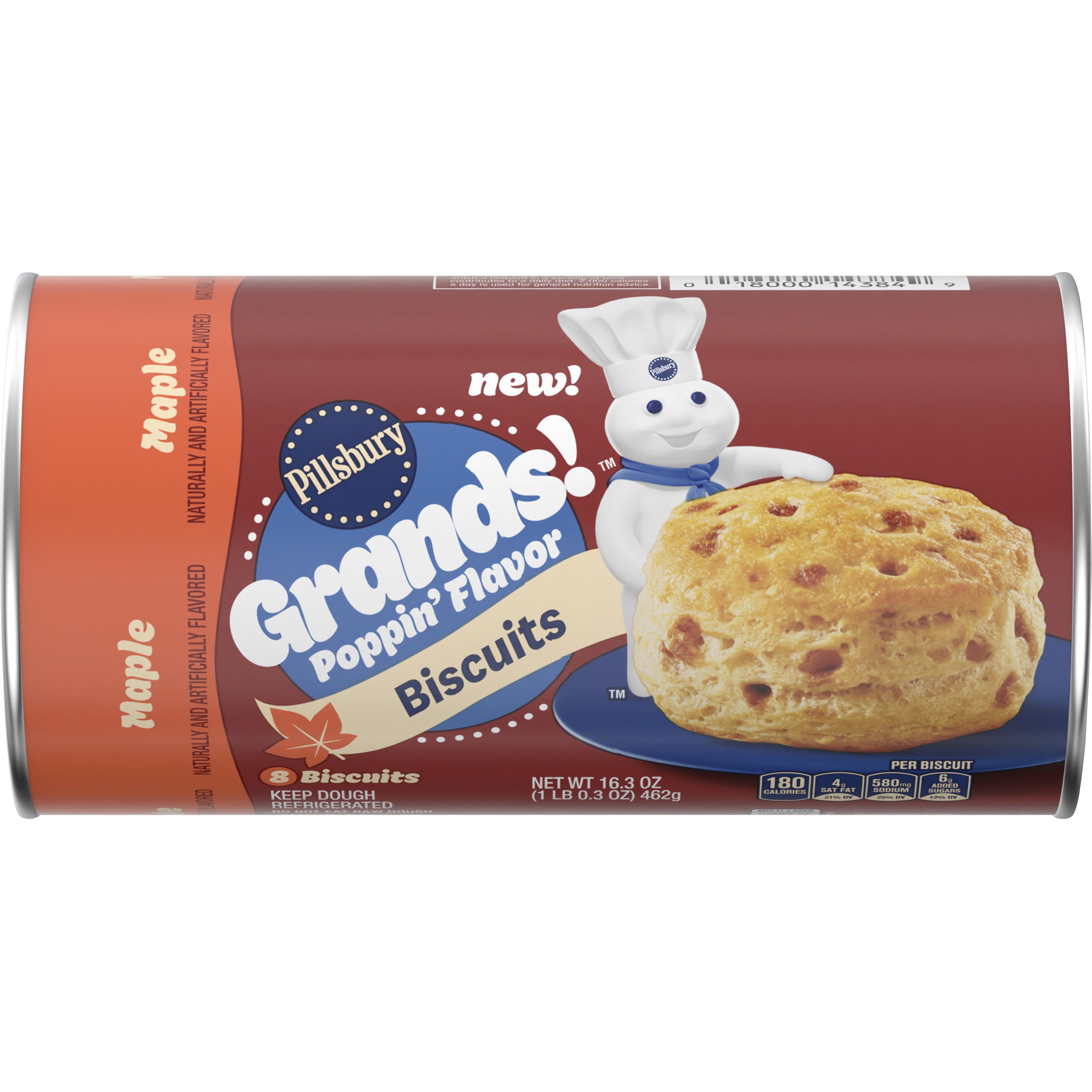 Pillsbury™ Grands!™ Poppin’ Flavor Biscuits Maple - Front