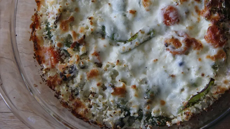 Cauliflower Rice Casserole with Vegetables